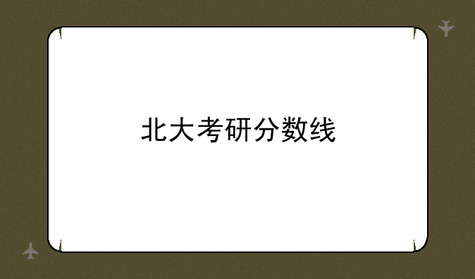 北大考研分数线