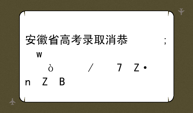 安徽省高考录取消息从九点开始不断更新吗