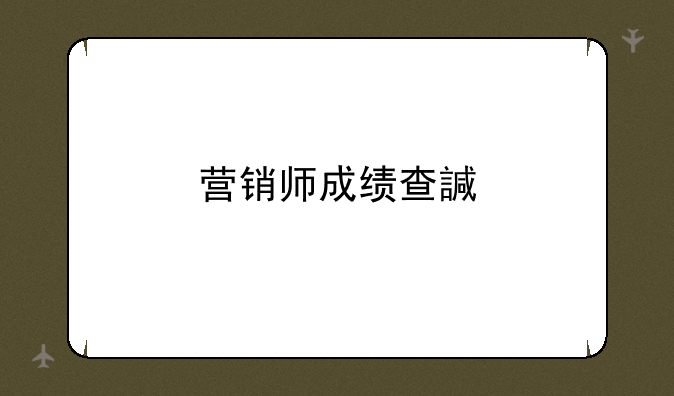 营销师成绩查询——全国营销师